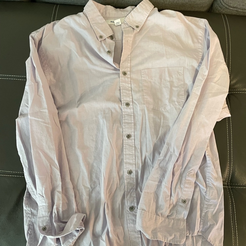 Men’s Spring Color Violet Button up - Picture 2 of 3